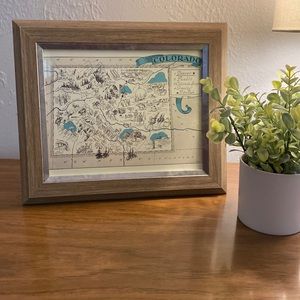 Framed Colorado Map